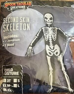 Spooktacular Creations  Skeleton Second Skin Costume Kids Size Medium (8-10)